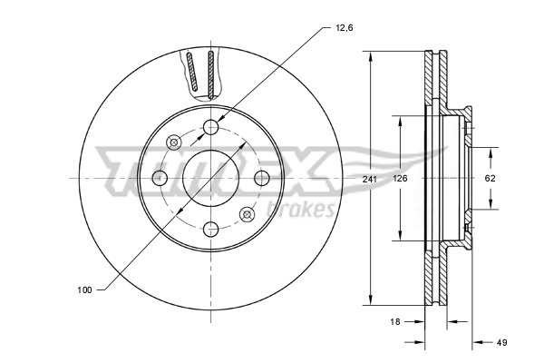 Brzdový kotouč TOMEX Brakes